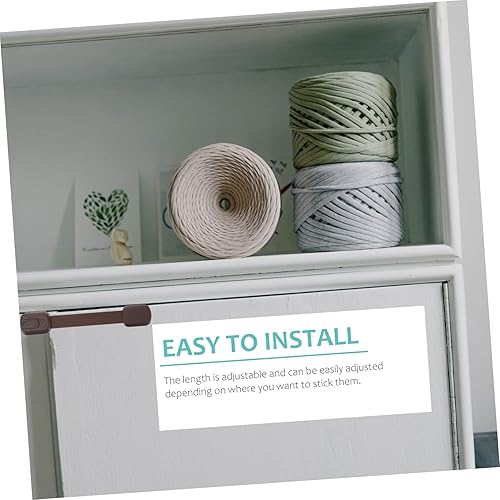 Miniatura 8 de KOMBIUDA 4 piezas para armario cajón correa a prueba de bebés a prueba de bebés cerraduras Clo cerraduras puerta horno plástico seguridad