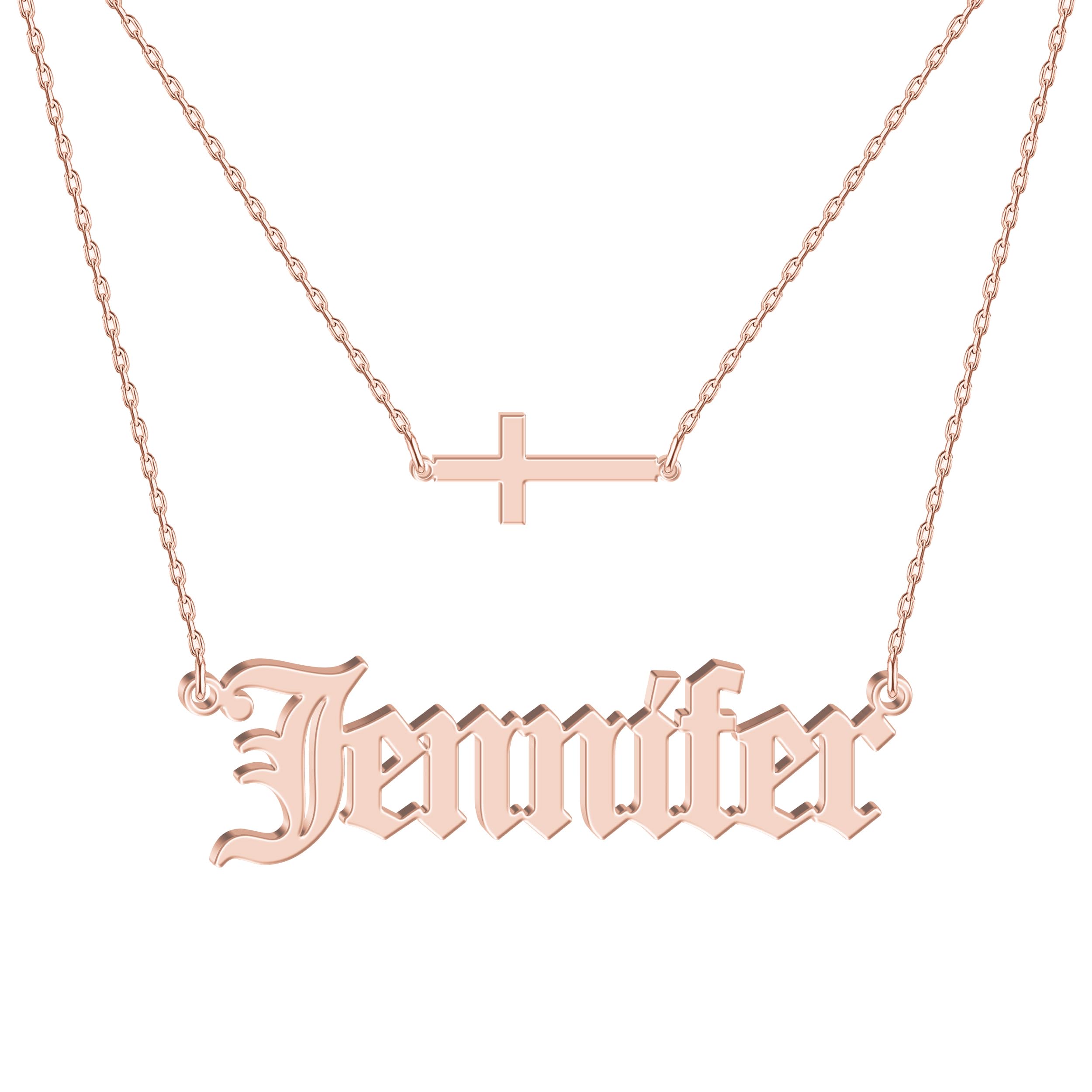Custom Name Necklace - 925 Sterling Silver &amp; 316 Stainless Steel, 14 Fonts &amp; Multi-Language Options, 4 Colors, 5 Chain Styles, Personalized Gift with Premium Box