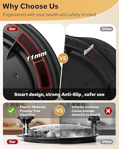 Miniatura 29 de Trituradora de pollo profesional, trituradora de pechuga de pollo visible de 10.8 pulgadas, máquina trituradora de carne grande, mango ergonómico