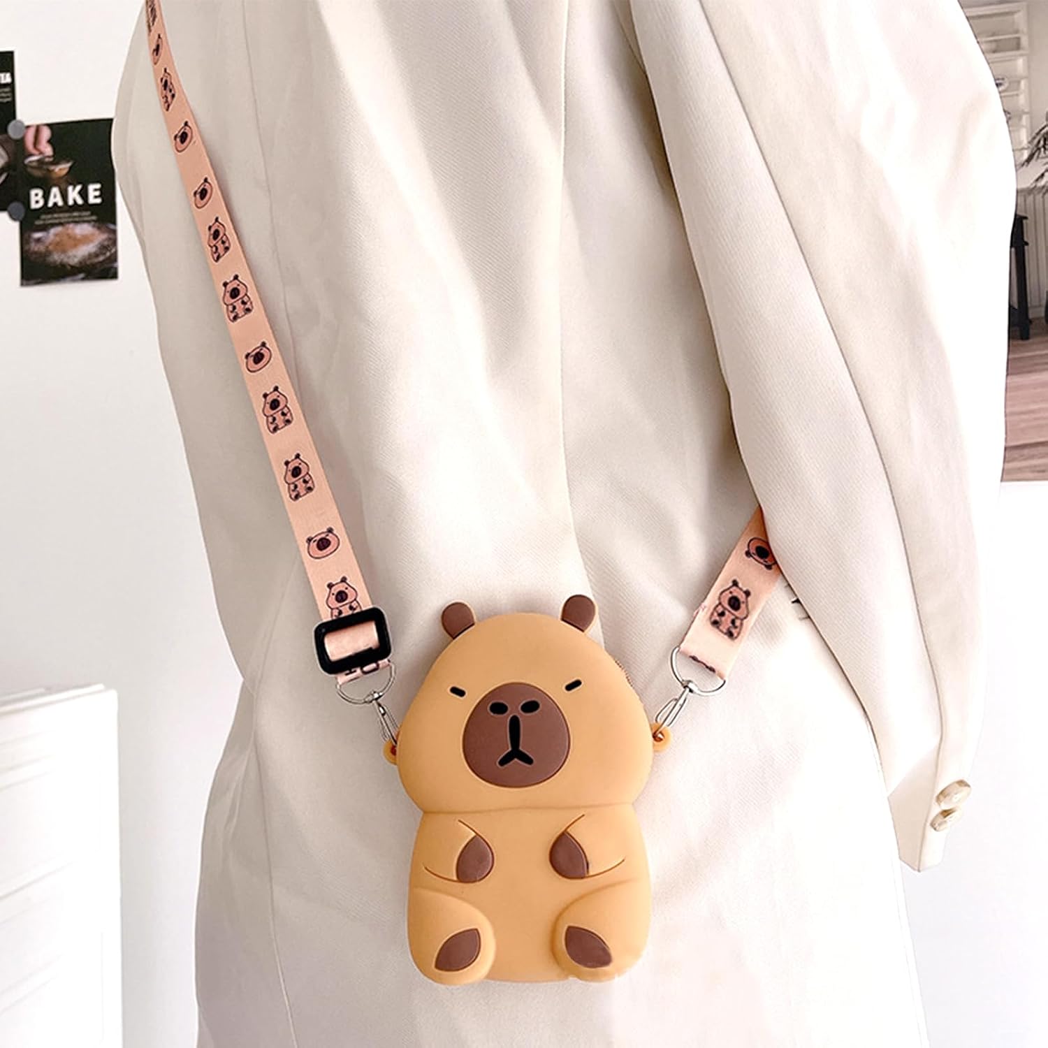 Kawaii Messenger Bags Capybara Wallet Cute Crossbody Bag Cartoon Mini Bag for Girls