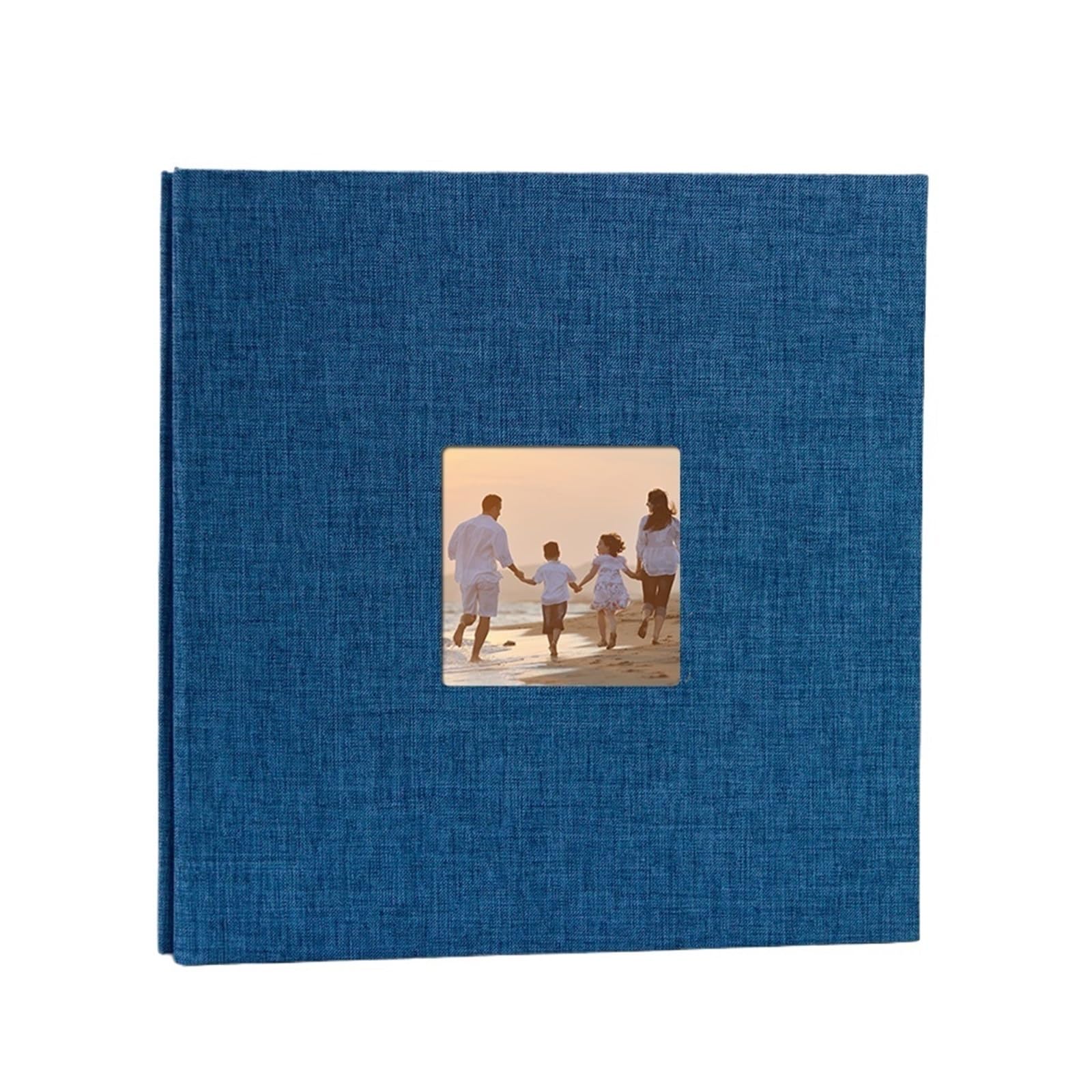 Álbum de fotos Álbum de fotos lino extragrande: un formato súper ancho diseñado for 4x6 y 8x10 como recuerdo viaje(Blue)