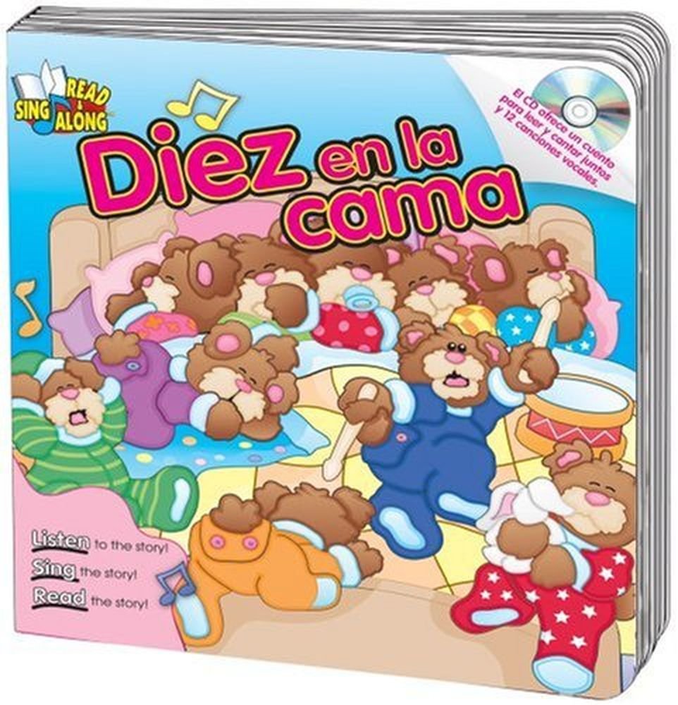 Diez en la cama (Ten in the Bed) Read & Sing Along Board Book With CD