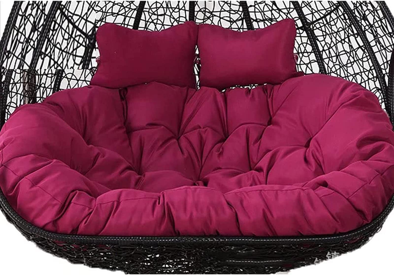 FUYAO Replacement Double Egg Chair Cushion Outdoor Patio Wicker Loveseat Hanging Swing Egg Chairs for 2 Persons, Ideal for Patio, Backyard, Balcony - Hammock Swing Chair Cushion