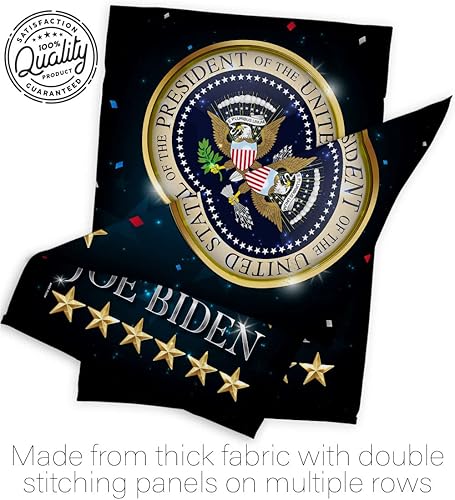 Miniatura 7 de Bandera de Biden Harris con bandera del presidente de Estados Unidos 46 de Estados Unidos, bandera de jardín con soporte de voto patriótico, fiesta