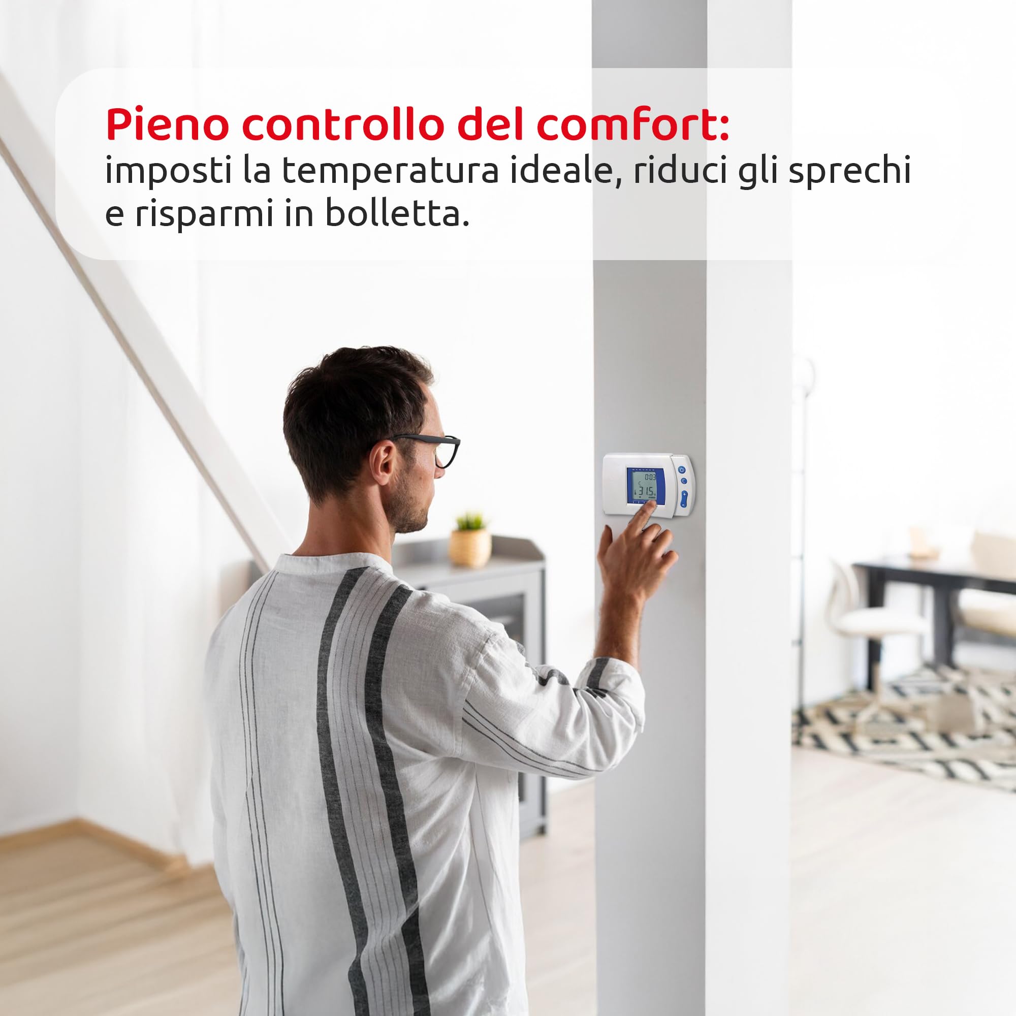 MKC HP-510T Cronotermostato Digital, Color Blanco