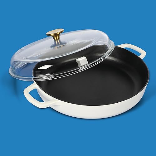 Miniatura 2 de Sur La Table Kitchen Essentials - Sartén de hierro fundido esmaltado de 3.75 cuartos de galón, todo en uno, multiusos, no tóxico, antiadherente, con