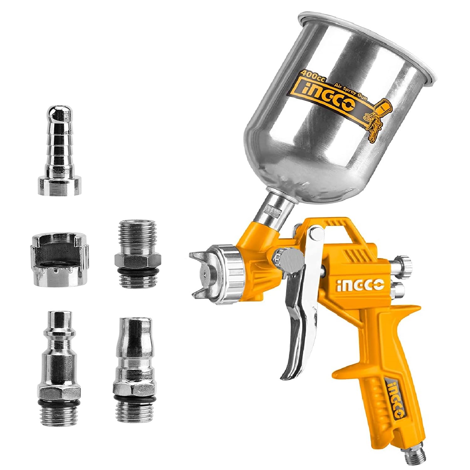 INGCO Paint Spray Machine, Air Spray Gun for Painting, Paint Capacity 400 cc, with Nozzle, Plastic Cup, Connector (B0D53Z4PMC) Amazon Price History, Amazon Price Tracker