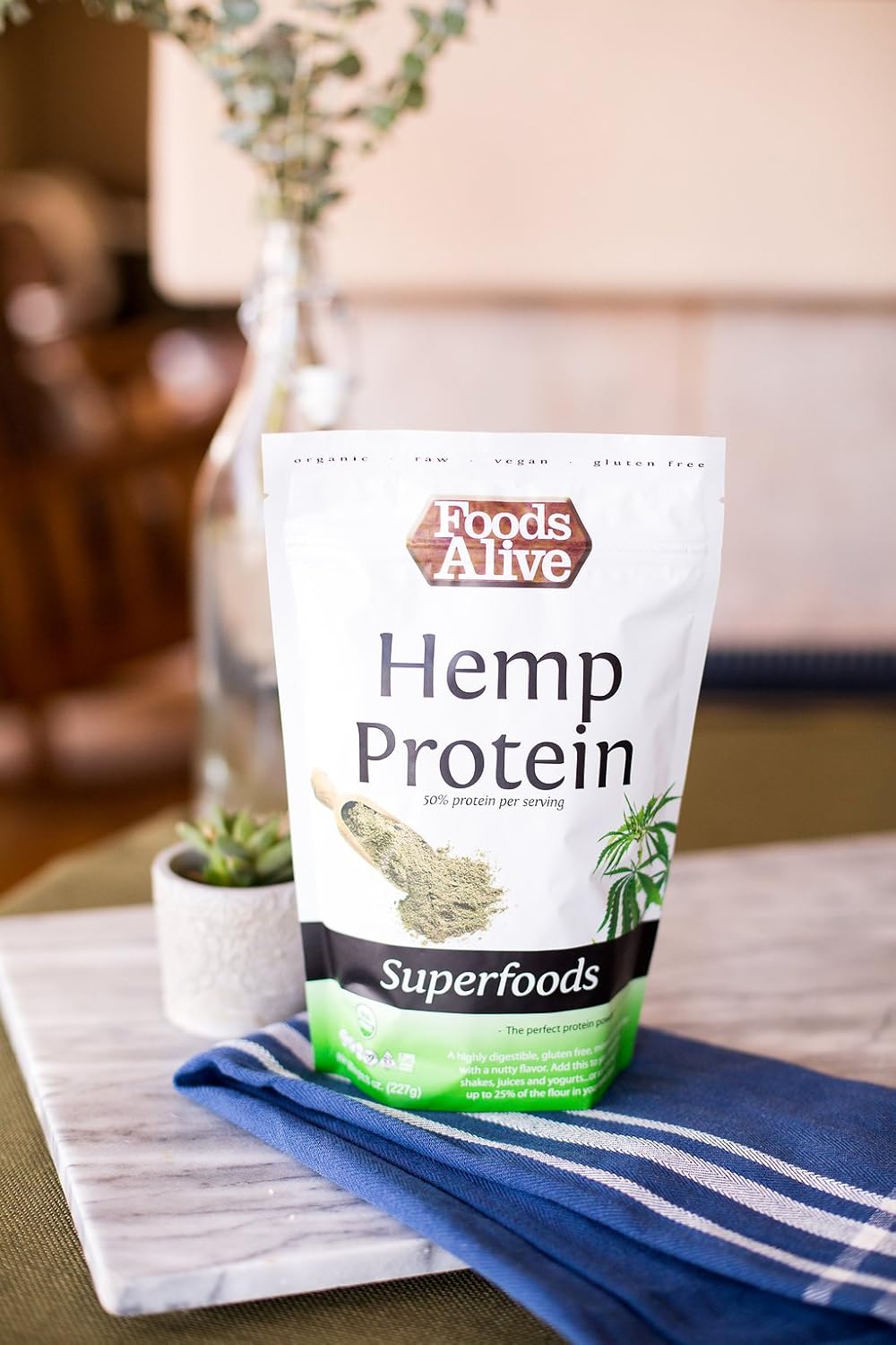 Foods Alive Organic Hemp Protein Powder, 8 Ounce : Health & Household