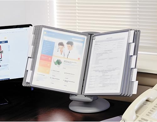 Vista 19 de Durable Sistema de referencia de movimiento con 10 paneles de doble cara en tamaño carta de 8.5 x 11 pulgadas - Diseño SHERPA negro - Organizador