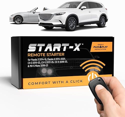 Start-X Arrancador remoto para Mazda 3 (2014-18) | Mazda 6 (2014-21) | CX-3 (2016-22) | CX-5 (2013-25) | CX-9 (2016-23) | MX-5 Miata 2016-23 | Plug