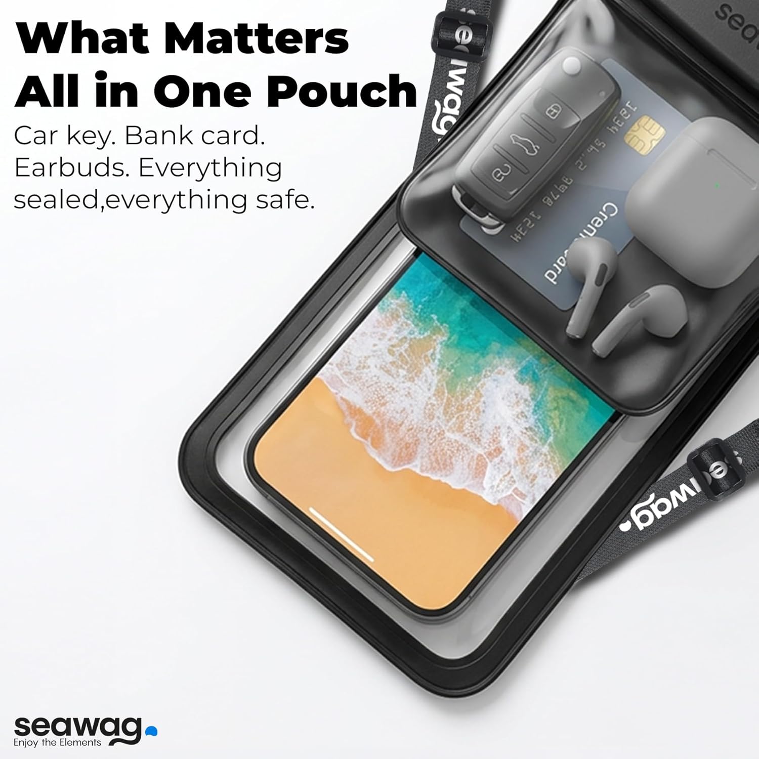 SEAWAG Smart Phone Waterproof Case 6.9" with Additional Pocket