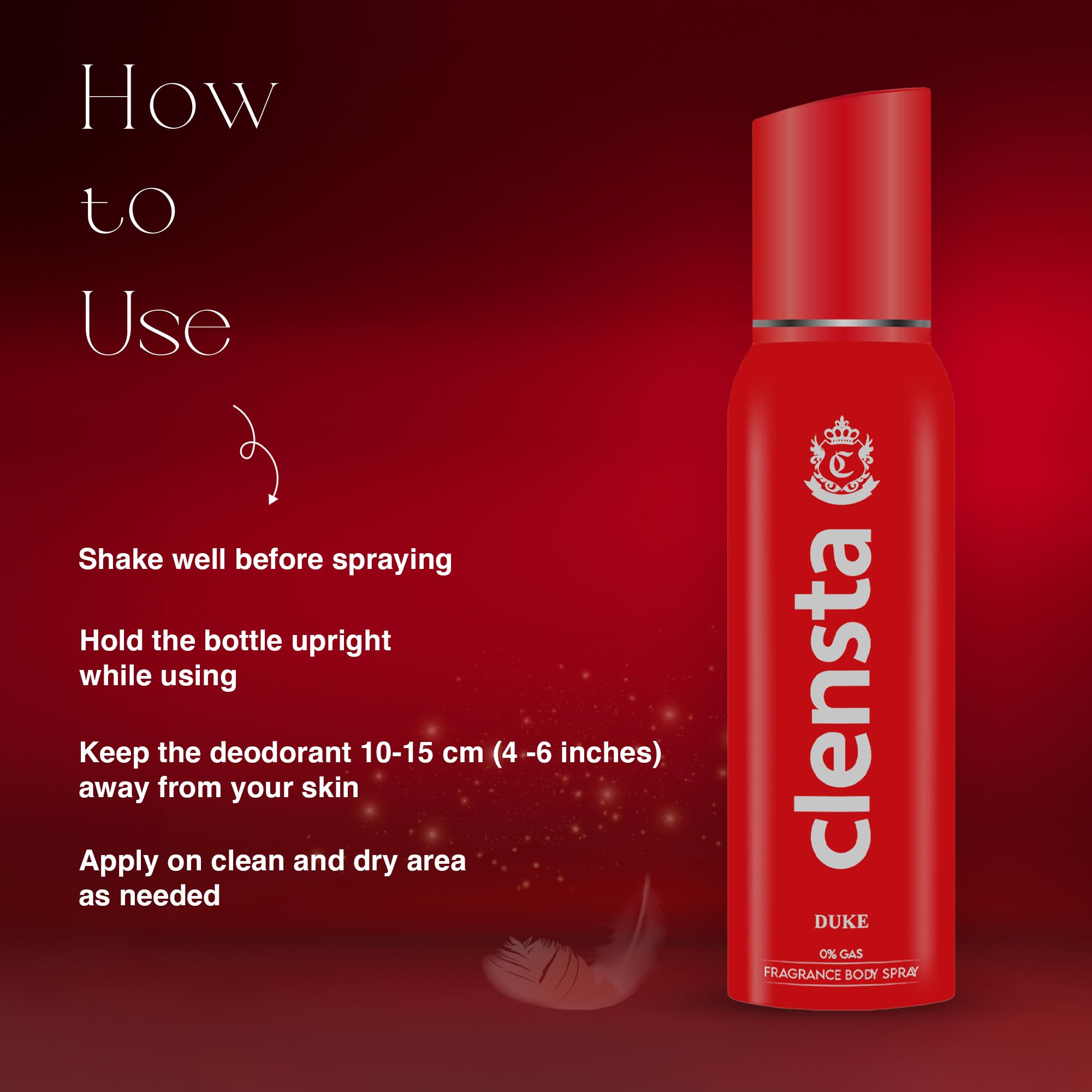 Clensta Duke 0% No Gas Deodorant for Men 150ml Body Spray Long Lasting | No Gas Deo for Men 2