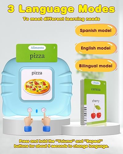 Miniatura 5 de Tarjetas flash en español de 510 palabras para niños, juguetes para autismo para niños de 2 a 3 años, juguetes de terapia del habla, tarjetas