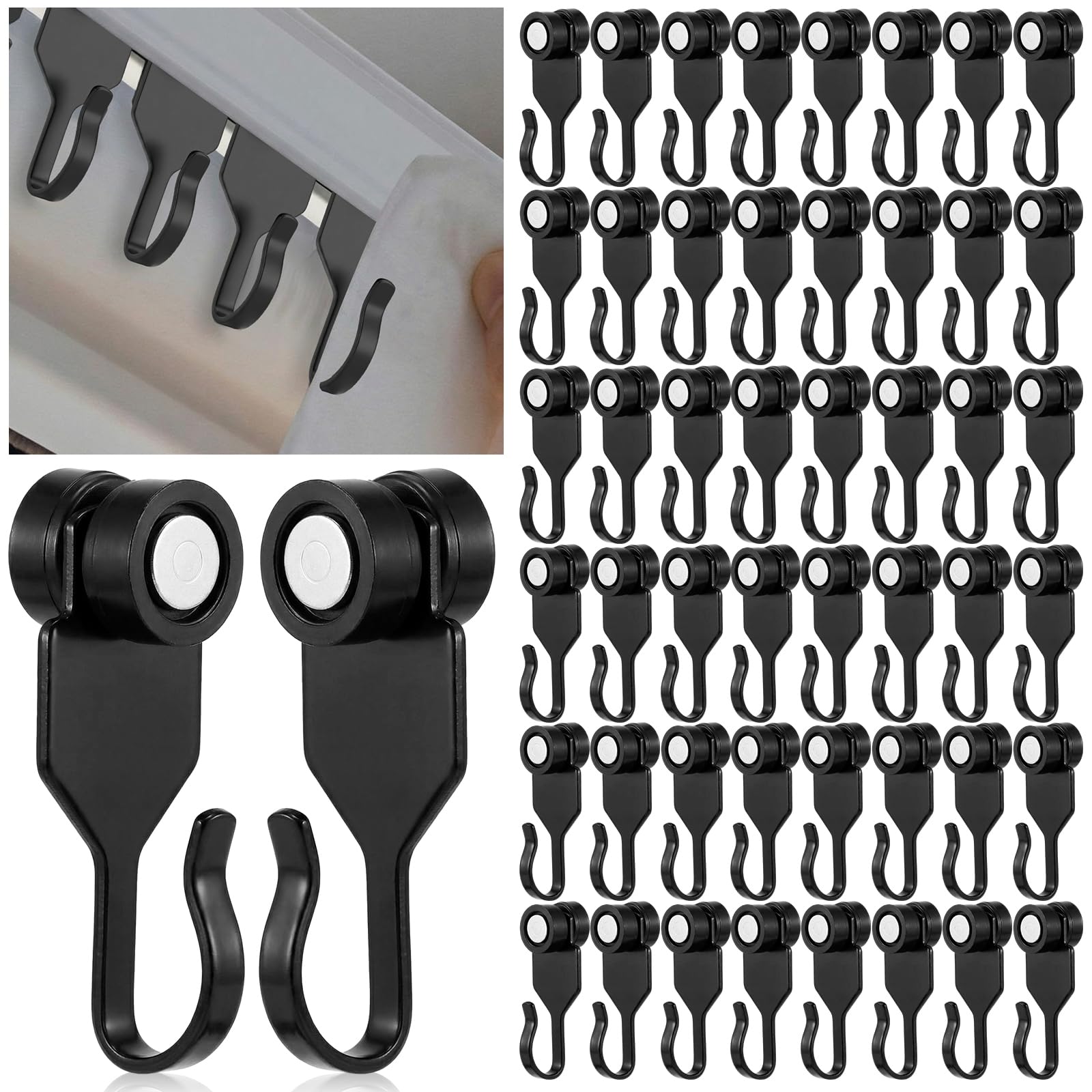 Photo 1 of ***MISSING PARTS***

AceOrbit 50 Pcs Gazebo Curtain Hooks Spring Steel Metal Slide Curtain Track Hooks Plastic Wheel Mosquito Netting Ceiling Gazebo Accessories for Outdoor Garden Awning Hotel Wall Divider