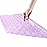 YINENN Bath and Shower Safety Mats 40x16 inch, Non Slip with Suction Cups for Bathroom Stall and Tub Floor, Extra Large and Machine Washable, Drain Holes Keep Bathtub Clean, Purple