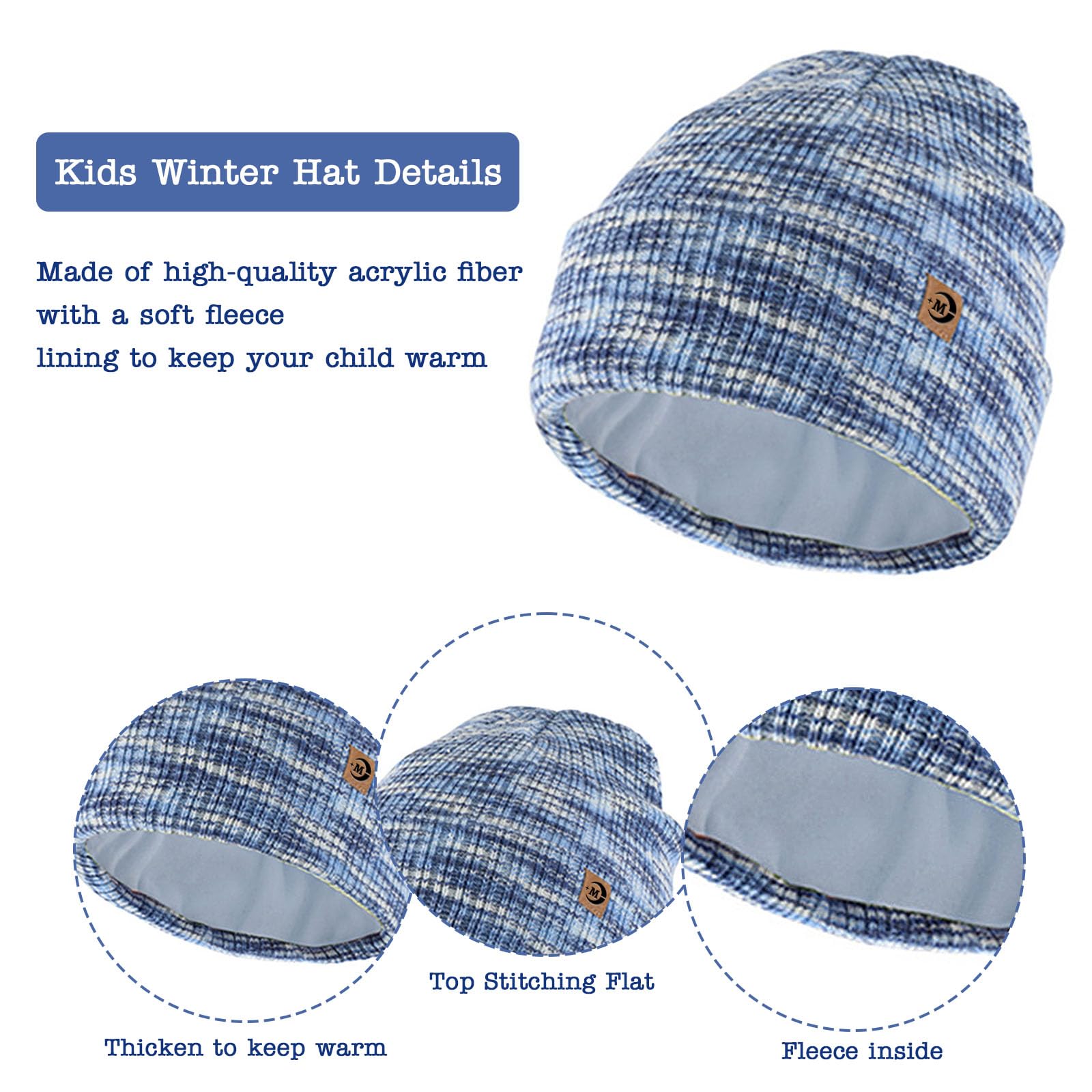 MARUKO Écharpe Bonnet Gants pour Enfants, Gants à Écran Tactile, Accessoires D'hiver, Cadeaux de Sport et D'extérieur