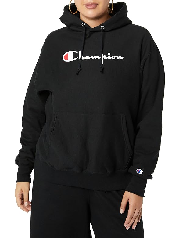 Champion Men's Making the Cut Season 3 Episode 2 Champion Collab Reverse Weave Pullover Inspired By Rafael's Winning Hooded Sweatshirt, Black, XX-Large US by Champion - Used condition - Image 4
