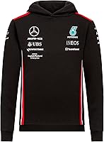 Vista 1 de Mercedes AMG Petronas Formula One Team - Sudadera con capucha para niños 2023 Team - Negro - Talla: L (13/14 años), Negro