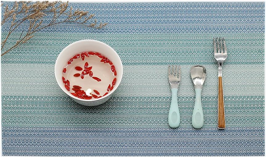 🔥 Flаѕh Sаlе Candumy Blue Placemats for Kitchen Table Set of 8,Heat Stain Non Skid Insulation Crossweave Woven Textilene Vinyl PVC Washable Tablemats for Dinner Table Tор Rаtеd Candumy Blue Placemats for Kitchen Table Set of 8,Heat Stain Non Skid Insulation Crossweave Woven Textilene Vinyl PVC Washable Tablemats for Dinner Table