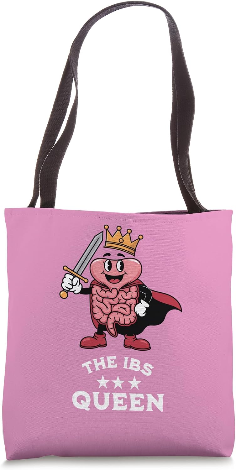 IBS Queen Funny Intestines Diarrhea Quote Tote Bag
