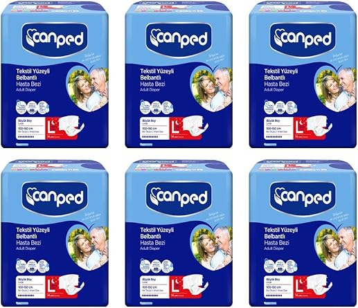 Canped Waistband Night Large Large/Night Diaper 14 Pieces 6 Packs