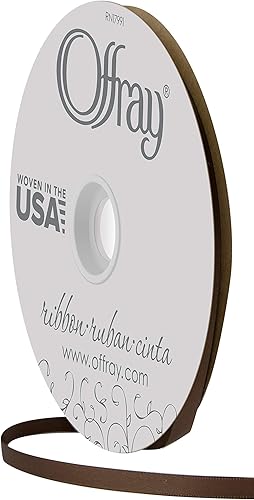 Miniatura 5 de Offray Cinta doble faz de satén, carrete de 78 pulgadas de ancho x 20 yardas, color blanco envejecido
