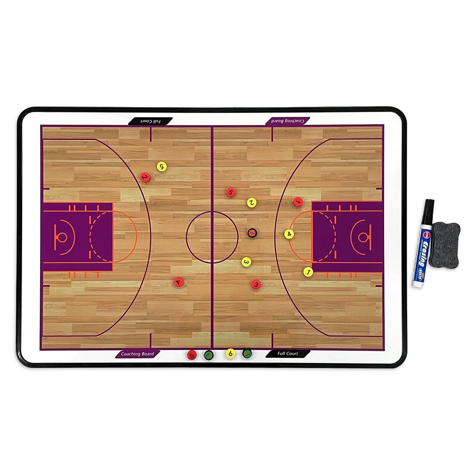 Pizarra Baloncesto Entrenador, Pizarra de Entrenamiento de Baloncesto, con Rotulador Borrable y Trípode