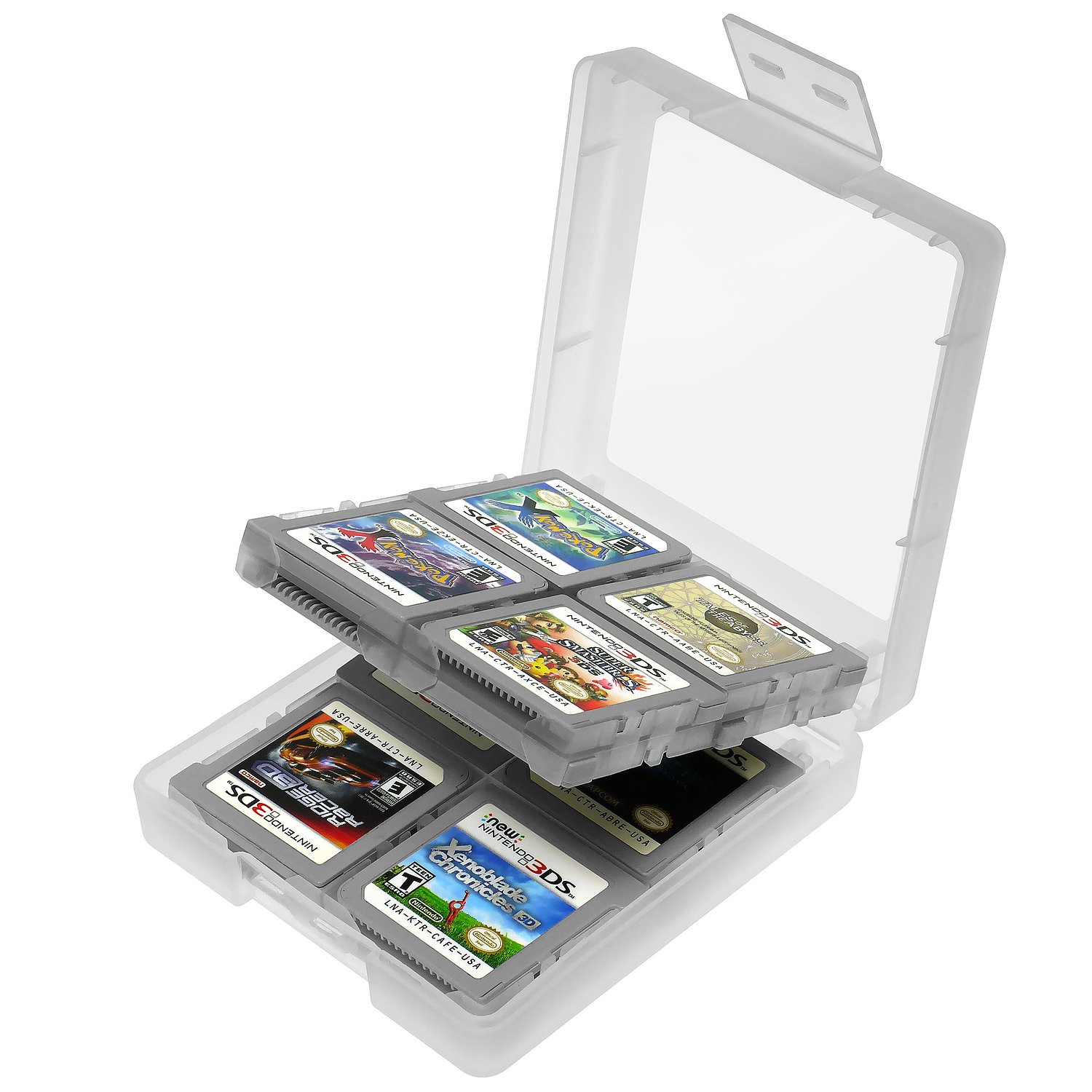 Insten Game Card Case compatible with Nintendo 3DS/ DS/ DS Lite/ DSi/ DSi XL/ DSi LL/ Nintendo New 3DS, White