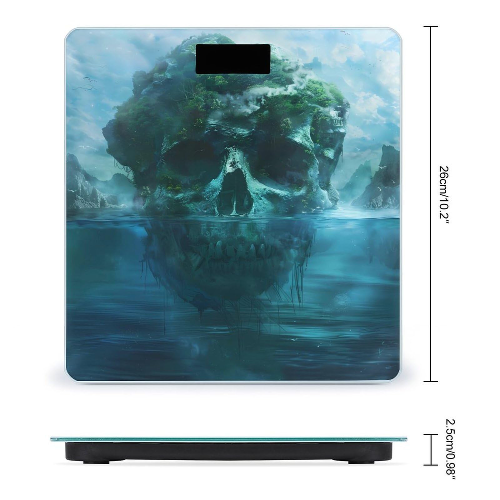 Fantasy Skull Island Scale for Body Weight Bathroom Digital Body Weight High Precision Scale for Home Office
