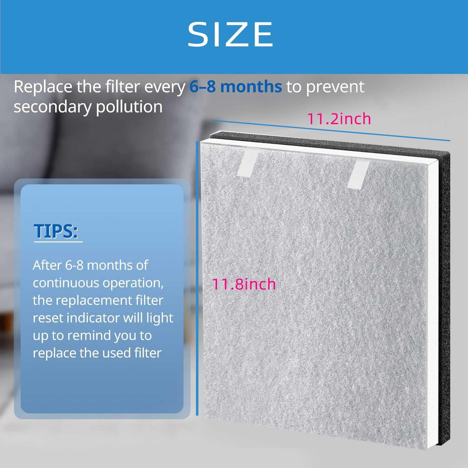 2 Pack Vital 100 True HEPA Replacement Filter Compatible with LEVOIT Vital 100 Air Purifier, H13 and High-Efficiency Activated filter Set, Part Number 100-RF