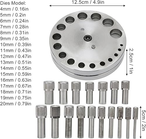 Miniatura 5 de Cortador de disco, herramienta de perforación redonda y precisa colgante, cortador profesional de discos de acero y metal para el hogar, joyería
