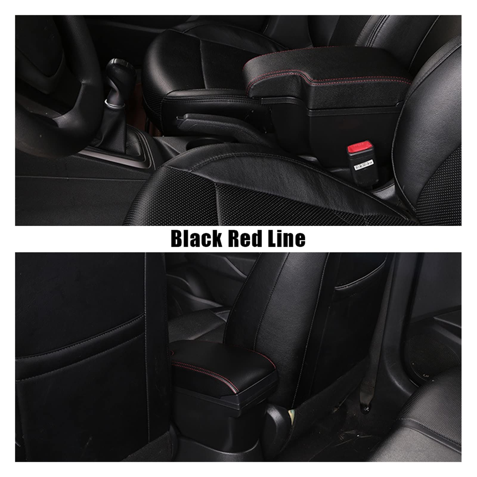 Organisateur console centrale pour voiture Accoudoir de voiture pour chargeur, pièces intérieures, accessoires automobiles sans erreur pour NISSAN pour Juke ESQ 2010-2019(Black Wire)