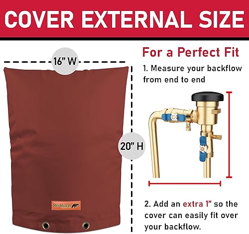 Miniatura 5 de Redford Supply Co. Cold Snap - Cubierta aislante de doble pared de algodón para prevención de reflujo (5 F) - Cubiertas para rociadores para