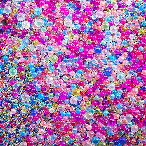 50g Mixed Size 1.0-3.0mm AB Mini Micro Caviar Beads Glass Crystal Tiny Rhinestones Multicolor For Manicure 3D Nail Art DIY Charms Decorations Accessories (01 Mix Color AB)