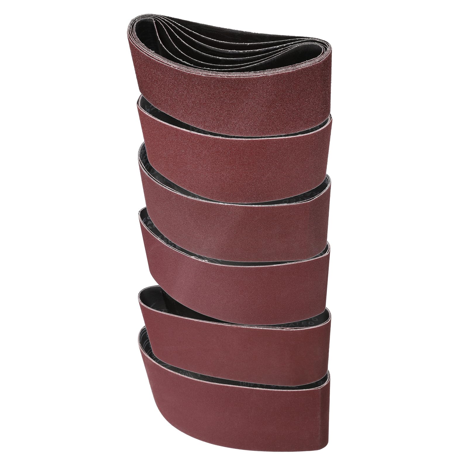 QUARKZMAN 18 Piezas Banda Lijado 4 X 24" 3 Piezas Cada Grano 60/120/150/240/320/400 Óxido Aluminio Unión A Ras Para Papel Lija Banda Para Metal Carpintería Reparación Automotriz