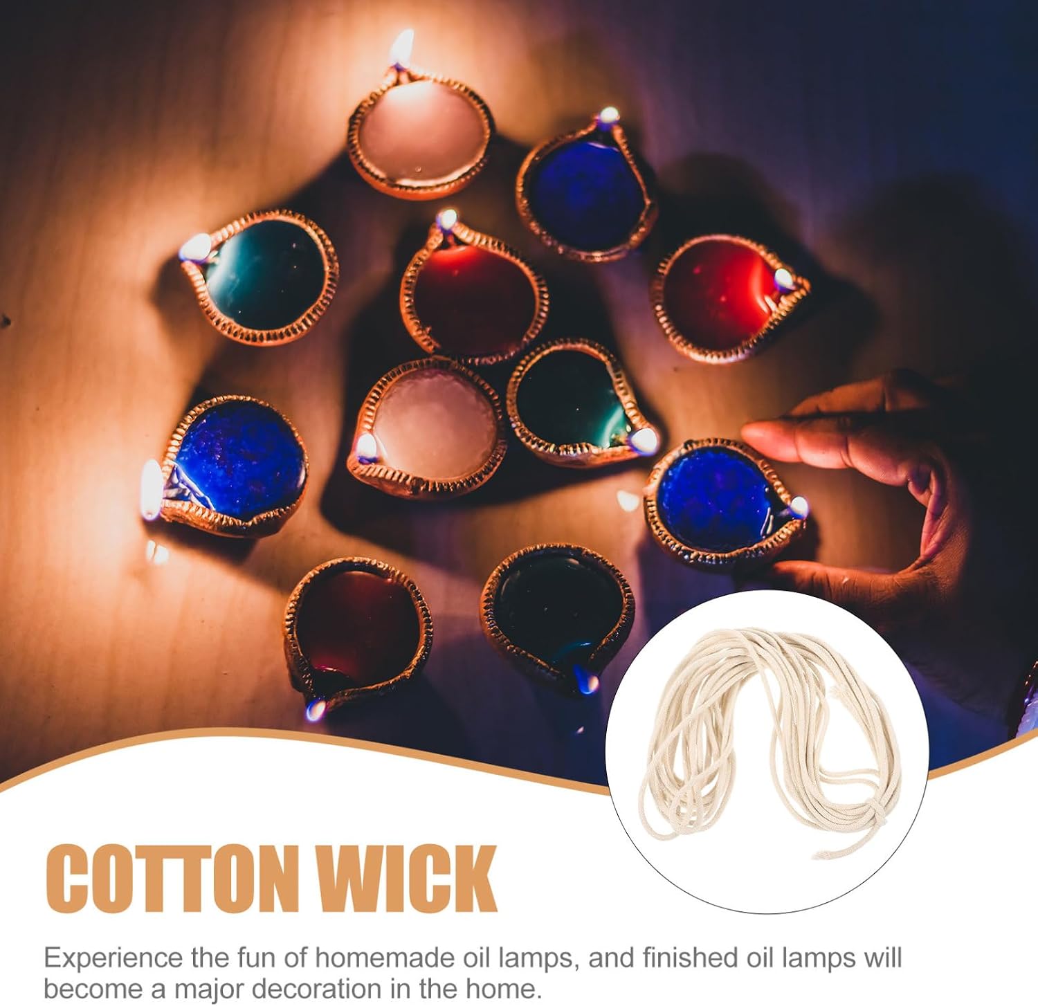STOBAZA Cotton Thread Oil Lantern Wick Kerosene Lamp Wick 1pc Cotton Oil Core Easy to Burn