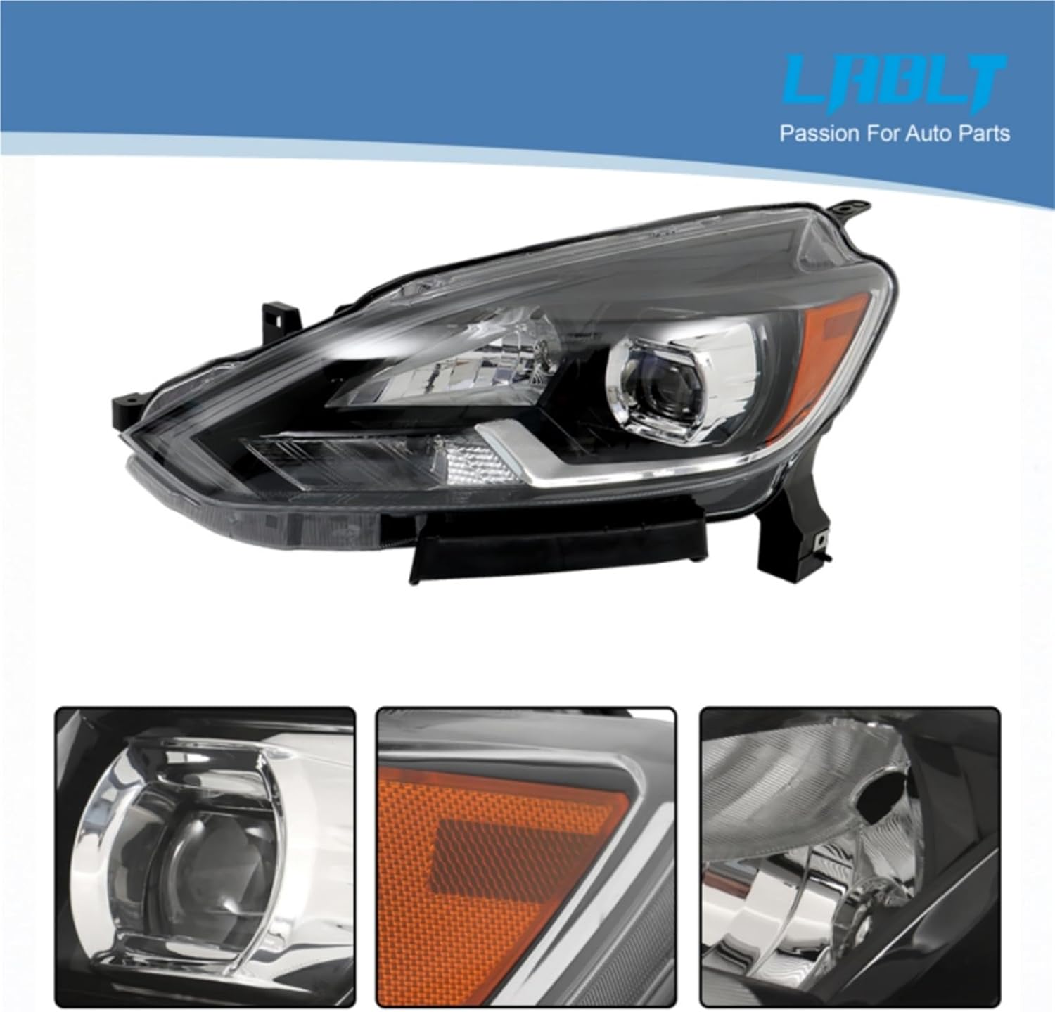 LABLT 1Pc Headlights Assembly Kit Replacement for Sentra SL SR 2016 2017 2018 2019 Headlamp Driver Left Side