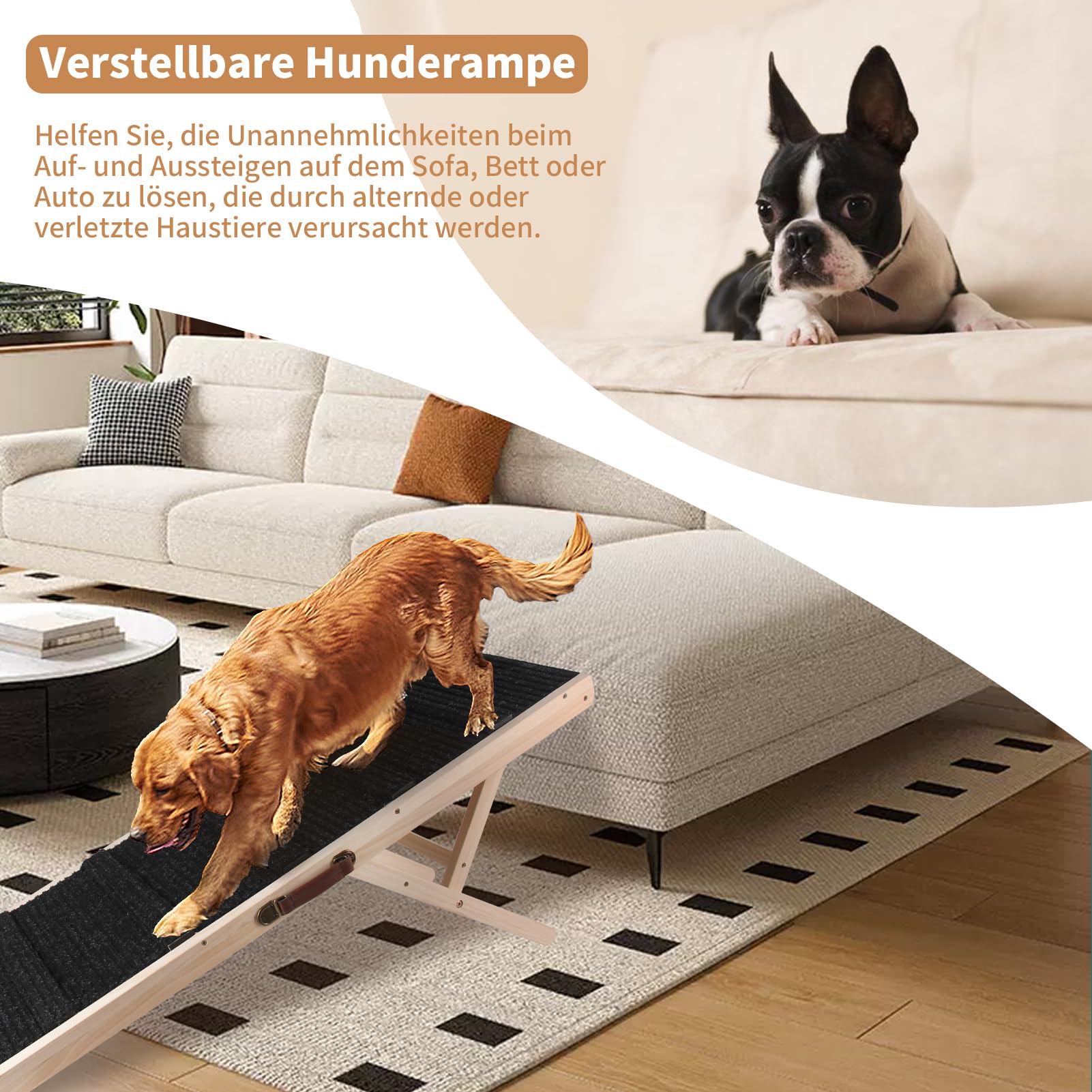 Rampe Pliable Pour Chien 180 X 50 Cm – Aluminium Antidérapante – Jusqu'à 110 Kg – Portable