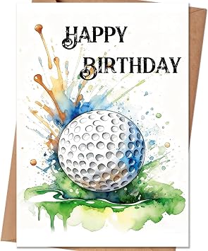 Funny Golf Birthday Card for Men Women