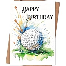 Funny Golf Birthday Card for Men Women, Happy Birthday Gift for Golfer, Golf Birthday Card Gifts for Dad Husband Boyfriend Brother Friend