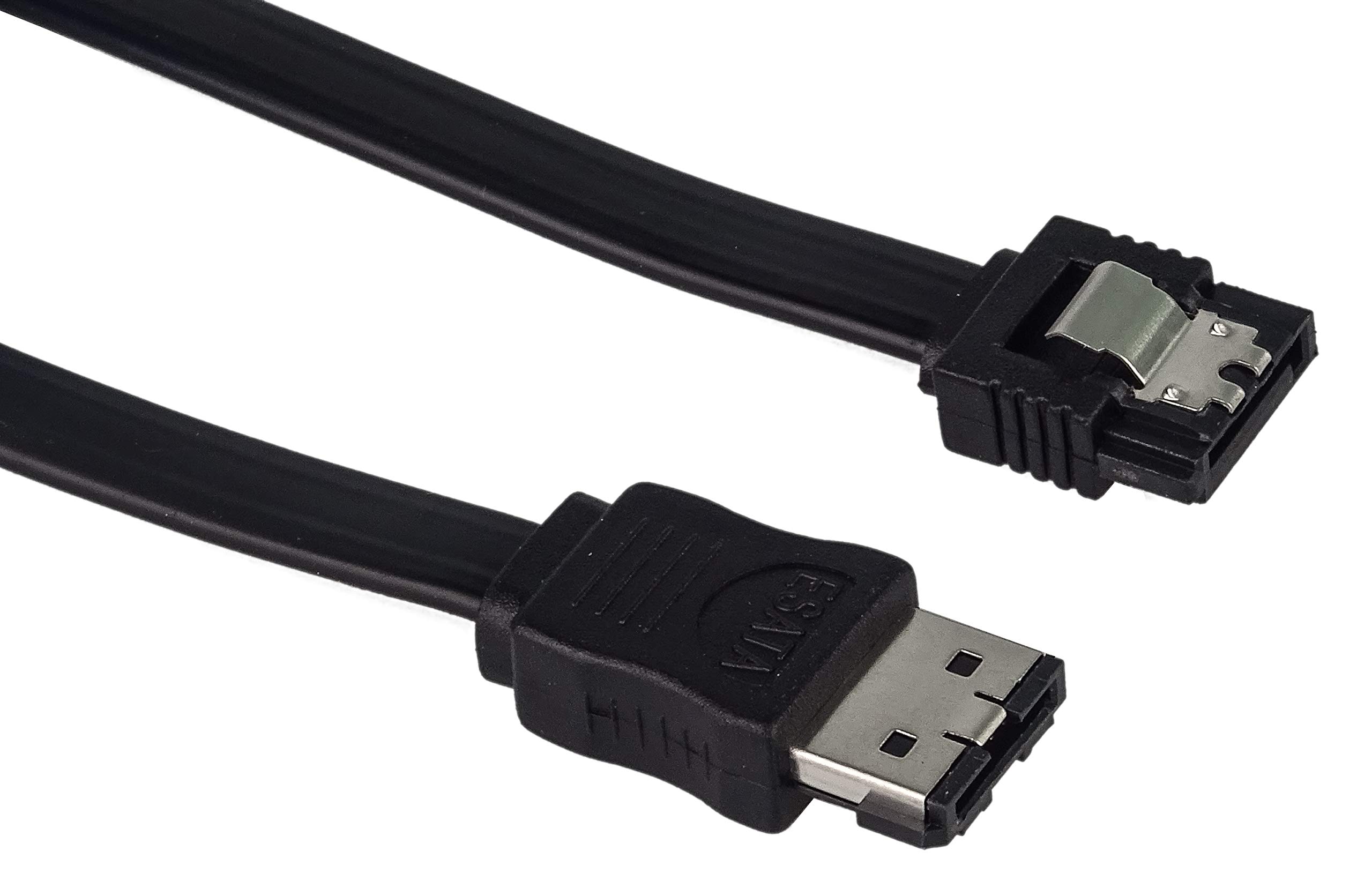 Cavo E-SATA Tipo I Flat 1.5GBits / 3GBits / 6GBits 50 Cm Nero - Foto 6