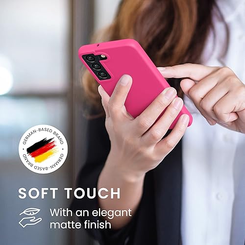 Miniatura 4 de kwmobile Funda compatible con Samsung Galaxy S22 - Funda protectora de silicona TPU suave y delgada - Rosa neón
