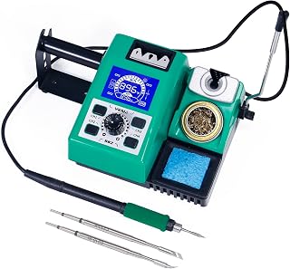 YIHUA 982 Precision Soldering Iron Station Kit with Digital LCD Display, 210 Soldering Tip Cartridge Compatible, Solder Wire Dispenser and, 4 Memory Channels, Auto Shutdown, Rapid Heating