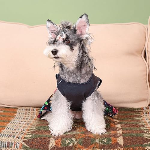 Miniatura 20 de CuteBone - Vestido de terciopelo para perros pequeños, para cachorros, ropa rosa para perros CVA02M-D