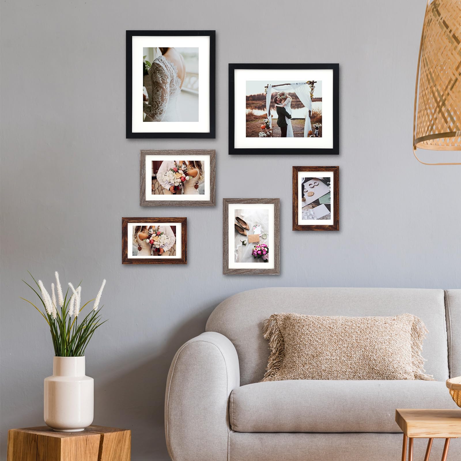Amazon.com - Fixwal Picture Frames Set, 15 Pack Wall Frame Set in