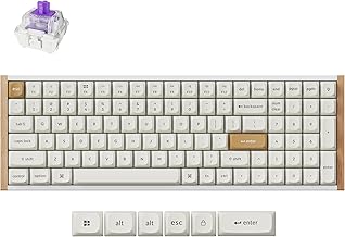 K4 HE – 96% Compact Hall Effect Wireless Mechanical Keyboard with Number Pad, Magnetic Switch, Rapid Trigger, Custom RGB, QMK/VIA, 2.4GHz/BT5.2/Wired, for Mac/Windows/Linux, Wood Frame, White