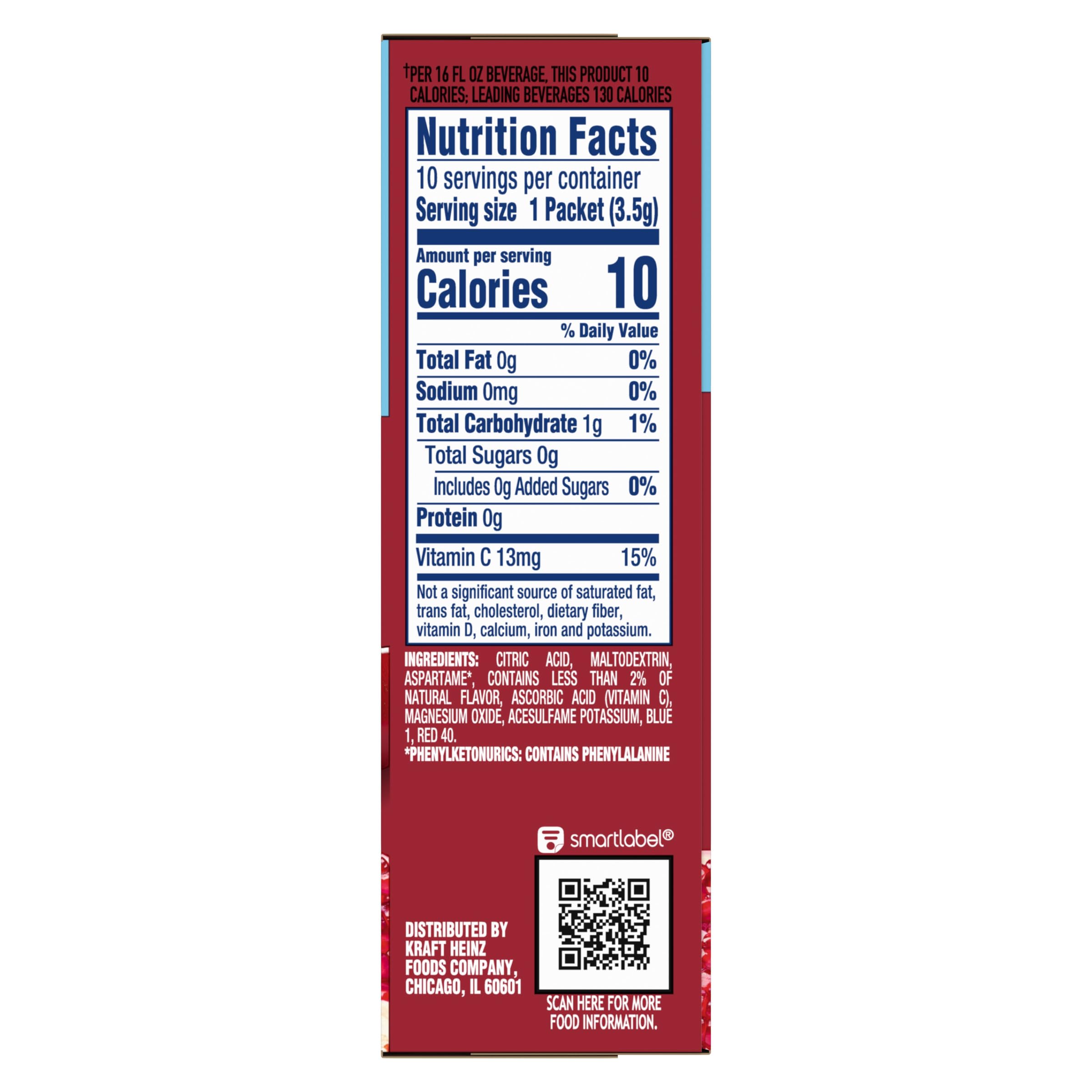 Crystal Light On the Go, Immunity Pomegranate Cherry, 0.11-Ounce Packets, 10 Count Box (Pack of 12)