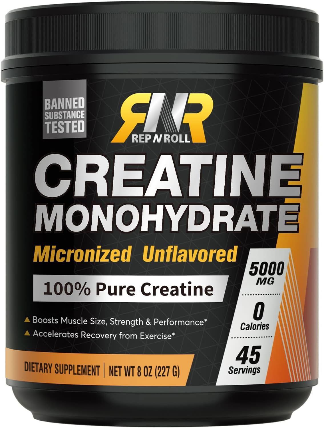 Rep N Roll Micronized Creatine Powder, 45 Serv., Creatine