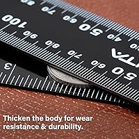 Vista 3 de WUTA Cuadrado de carpintero, regla cuadrada en L, marco de carpintero, cuadrado cuadrado de acero inoxidable, regla de ángulo recto, cuadrado