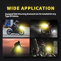 Vista 7 de Luces auxiliares LED para motocicleta, 2 piezas universales de 40 W, mini faros LED, luces antiniebla, luces de conducción de motocicleta de doble